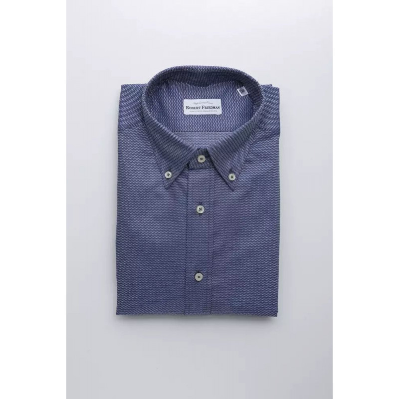 Camicia in cotone blu - L
