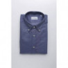Camicia in cotone blu - L