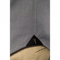 Camicia in cotone bianco e nero - L
