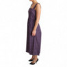 Abito elasticizzato a trapezio in cotone a righe viola - IT42-M