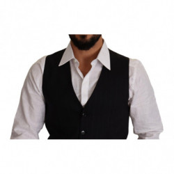 Gilet Gilet in Lana Stretch a Righe Blu - IT48 - M