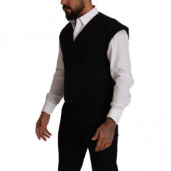 Gilet gilet in cotone e lana nera - IT48 - M