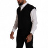 Gilet gilet in cotone e lana nera - IT48 - M