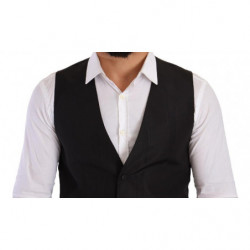 Gilet formale gilet slim fit in seta grigia - IT48 - M
