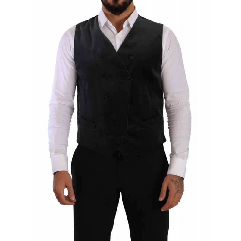 Gilet slim fit in cotone velluto grigio - IT50 - L