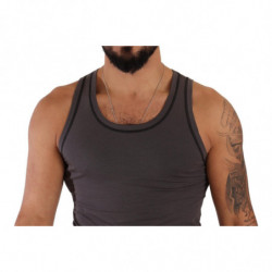 Intimo T-shirt canotta senza maniche in cotone grigio - IT4 - S