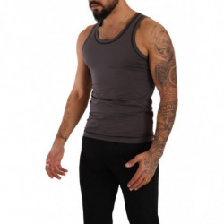 Intimo T-shirt canotta senza maniche in cotone grigio - IT4 - S