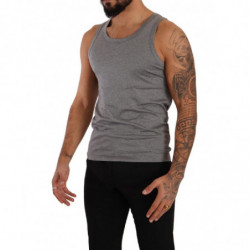 Intimo T-shirt canotta senza maniche in cotone grigio - IT4 - S