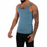T-shirt intima canotta girocollo in cotone blu - IT4 - S