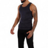 Intimo senza maniche con scollo tondo modale blu - IT4 - S