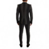 Abito 3 pezzi slim fit a righe grigio nero - IT48 - M