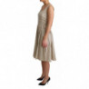 Abito a trapezio in cotone a pois beige - IT38-XS