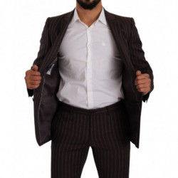 Abito 2 pezzi slim fit a righe MARTINI bordeaux - IT48 - M