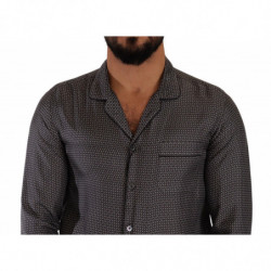 Camicia da uomo in pigiama con motivo fantasia grigia - IT4 - S