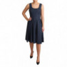Abito a trapezio in cotone a pois blu - IT40-S