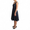 Abito a trapezio in cotone a pois blu - IT40-S