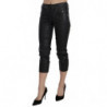 Pantaloni jeans corti vita media lavati neri gamba sottile - W29