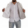 Giubbotto Biker in Pelle Bianca Collezione Black Gold - IT46 - S