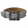 Cintura fibbia logo pelle argento cristalli - 70 CM / 28 INCHES