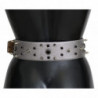 Cintura fibbia logo pelle argento cristalli - 70 CM / 28 INCHES
