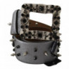 Cintura fibbia logo pelle argento cristalli - 70 CM / 28 INCHES