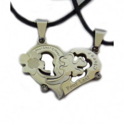 Coppia di collane con cuore...