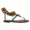 Sandali bassi Devotion in pelle blu - EU38/US7.5