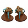 Sandali bassi Devotion in pelle blu - EU38/US7.5