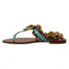 Sandali bassi Devotion in pelle blu - EU38/US7.5