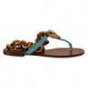 Sandali bassi Devotion in pelle blu - EU38/US7.5