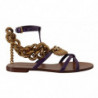 Scarpe sandali appartamenti Devotion in pelle viola - EU35.5/US5