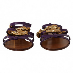 Scarpe sandali appartamenti Devotion in pelle viola - EU35.5/US5