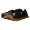 Sneakers NS1 stringate in tessuto bianco nero - EU39/US6