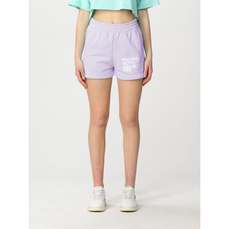 Pantaloncini in cotone viola - L