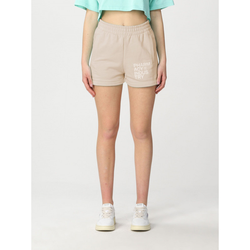 Pantaloncini in cotone beige - L