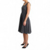 Abito a trapezio in cotone nero a pois - IT40- L
