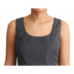 Abito a trapezio in cotone nero a pois - IT40- L