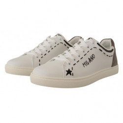 Scarpe da ginnastica casual LOVE in pelle bianca grigia - EU39.5/US6.5