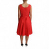 Abito a trapezio in cotone rosso a pois - IT42-M