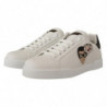 Scarpe da ginnastica casual dgfamily in pelle bianca - EU46 /US13