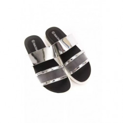Sandalo in materiale esterno argento - EU37/US7
