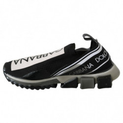 Sneakers sportive elasticizzate SORRENTO nere bianche - EU39/US6