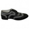 Scarpe derby formali in pizzo bianco in pelle nera - EU44/US11