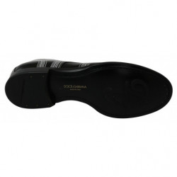 Scarpe derby formali in pizzo bianco in pelle nera - EU44/US11