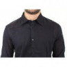 Camicia casual in cotone blu slim fit - IT50 - M