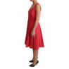 Abito a trapezio in cotone rosso a pois - IT42-M