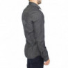 Camicia elasticizzata grigia casual in cotone jeans denim - IT48 - M