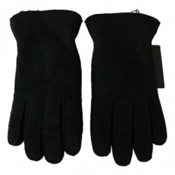 Guanti da motociclista da motociclista in pelle nera - 8.5-S