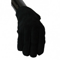 Guanti da motociclista da motociclista in pelle nera - 8.5-S