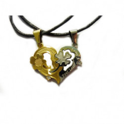 Coppia di collane con cuore...